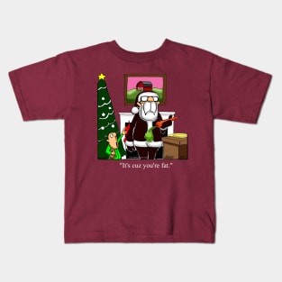 Funny Spectickles Christmas Santa Cartoon Kids T-Shirt